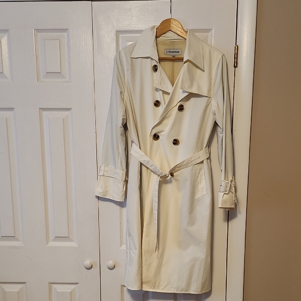 J. Petwrman Cream Trench Coat.